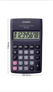 Casio Calculator (HL-815L-BK-W-DP) Portable, Black