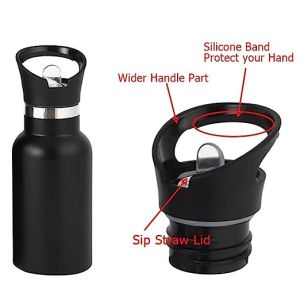 زجاجة مياه ستانلس ستيل للأطفال من إيزي 500 مل - أسود
