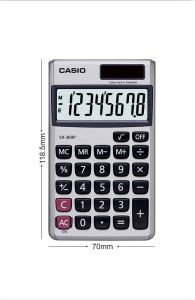 Casio Calculator (SX-300P-W-DP) Portable, White