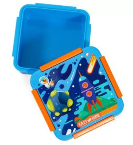 Eazy Kids Lunch Box, Space  - Blue, 650ml