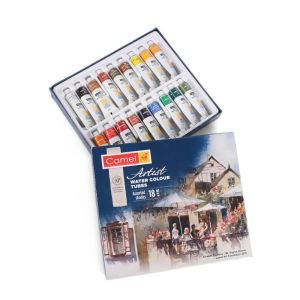 Camel Artists Water Colours Pack of 18 Assorted colours *9ml tubes 