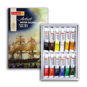 Camel Artists Water Colours Pack of 12 Assorted colours *5ml tubes 