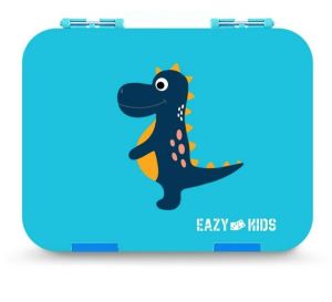 Eazy Kids Dinosaur Tote Bag and Bento Lunch Box-Blue