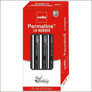 Cello permaline CD DVD Marker Pack of 10 Markers (Black ink)