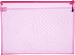 Fabric File with Zipper, A3 - Pink