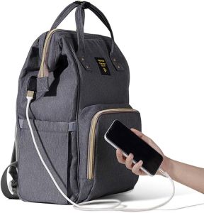 Sunveno Bag with USB - Grey + Hooks