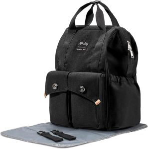 Little Story Elite Bag w/ Hooks & Changing mat -Black