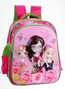 Prima Backpack -3 Pocket - For Girls - 14 Inch – Kg 