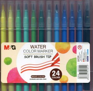 SET 24 WATER COLOR MARKER SOFT BRUSH M&G -ACP92169