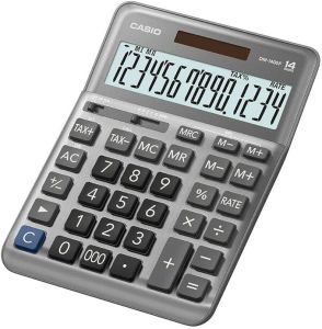 Casio Calculator (DM-1400F-W-DP) Practical, Silver
