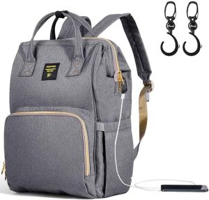 Sunveno Bag with USB - Grey + Hooks