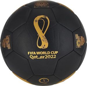 Fifa World Cup Qatar 2022 Football Prime Victory Line Size 5 Black & Gold, 1000084