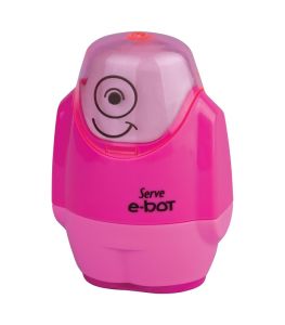 Serve E-Bot - Fluo Colours Eraser & Sharpener-Pink