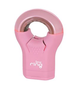 Serve Ring - Pastel Colours Eraser & Sharpener-Pink