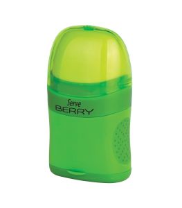 Serve Berry -Eraser & Sharpener- Fluo Colours -Green