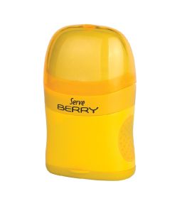 Serve Berry -Eraser & Sharpener- Fluo Colours -Yellow