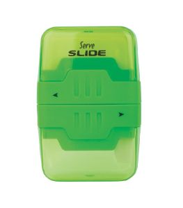 Serve Slide - Fluo Colours Eraser & Sharpener-Green