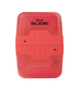Serve Slide - Fluo Colours Eraser & Sharpener-Red