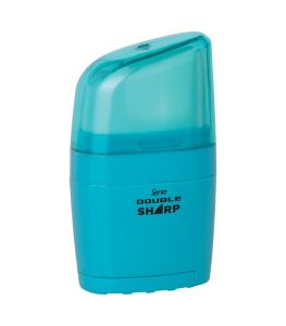 Serve Double Sharp - Fluo Colours Eraser & Sharpener-Blue
