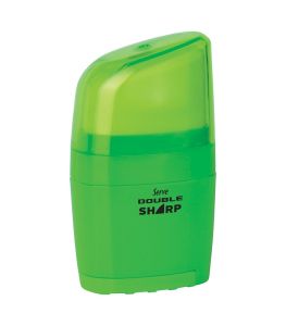 Serve Double Sharp - Fluo Colours Eraser & Sharpener-Green