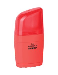 Serve Double Sharp - Fluo Colours Eraser & Sharpener-Red