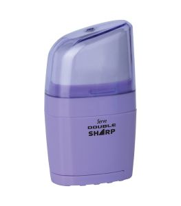 Serve Double Sharp - Eraser &amp; Sharpener- Pastel Colours-Purple