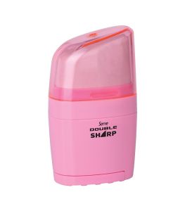 Serve Double Sharp - Eraser & Sharpener- Pastel Colours-Pink