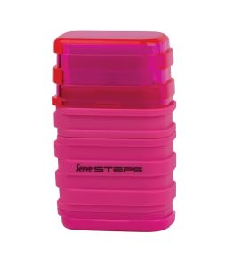 Serve Steps - Eraser & Sharpener- Fluo Colours -Pink