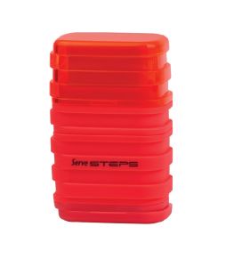 Serve Steps - Eraser & Sharpener- Fluo Colours -Red