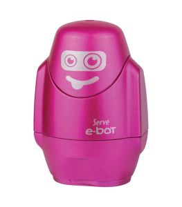 Serve E-Bot - Metallic Colours Eraser & Sharpener-Fuchsia