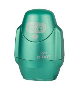 Serve E-Bot - Metallic Colours Eraser & Sharpener-Green