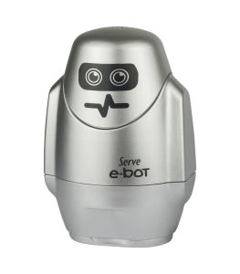 Serve E-Bot - Metallic Colours Eraser & Sharpener-Silver