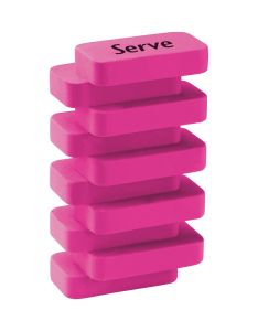 Serve Steps - Fluo Colours Eraser-Pink