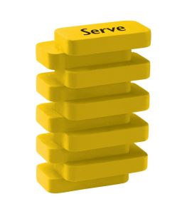 Serve Steps - Fluo Colours Eraser-Yellow
