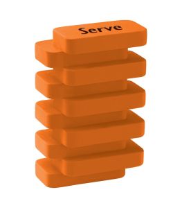 Serve Steps - Fluo Colours Eraser-Orange