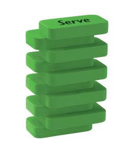 Serve Steps - Fluo Colours Eraser-Green