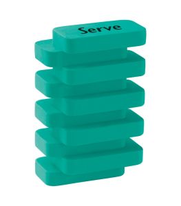 Serve Steps - Pastel Colours Eraser-Turquoise