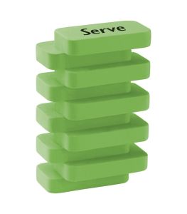 Serve Steps - Pastel Colours Eraser-Green