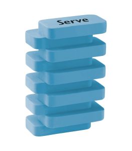 Serve Steps - Pastel Colours Eraser-Blue