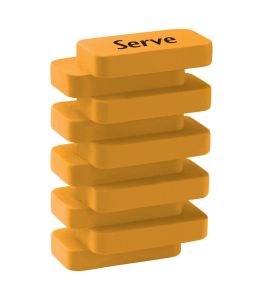 Serve Steps - Pastel Colours Eraser-Orange