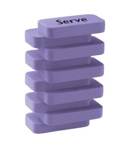 Serve Steps - Pastel Colours Eraser-Purple