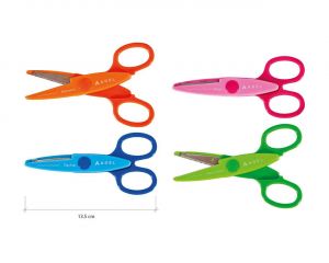 Sharpened safety metal scissors -PASLANMAZ CELIK 001 -ASSORTED COLOUR