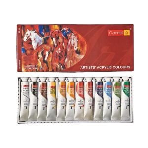 Camel Artists Acrylic Colour Pack of 12 assorted x 20ml tube