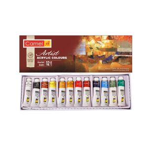 Camel Artists Acrylic Colour Pack of 12 assorted x 9ml tube 