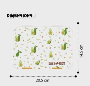 Eazy Kids 6 & 4 Convertible Bento Lunch Box wt Sandwich Cutter Set - Avocado - Green