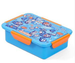 Eazy Kids Lunch Box, Soccer  - Blue, 850ml