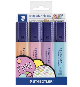 Staedtler set of 4 pastel colored highlighters