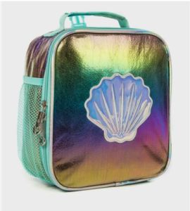 Eazy Kids-17" School Bag Lunch Bag Pencil Case Set of 3 Mermaid Shell -Green