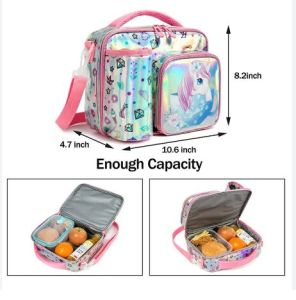 Eazy Kids - Bottle/Lunch Bag - Unicorn Chrome Pink