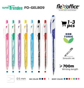 قلم حبر ناعم من شركة فلكس اوفيس FO-GelB09 - ازرق